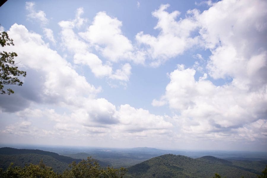 Gilmer county landscape with mountains