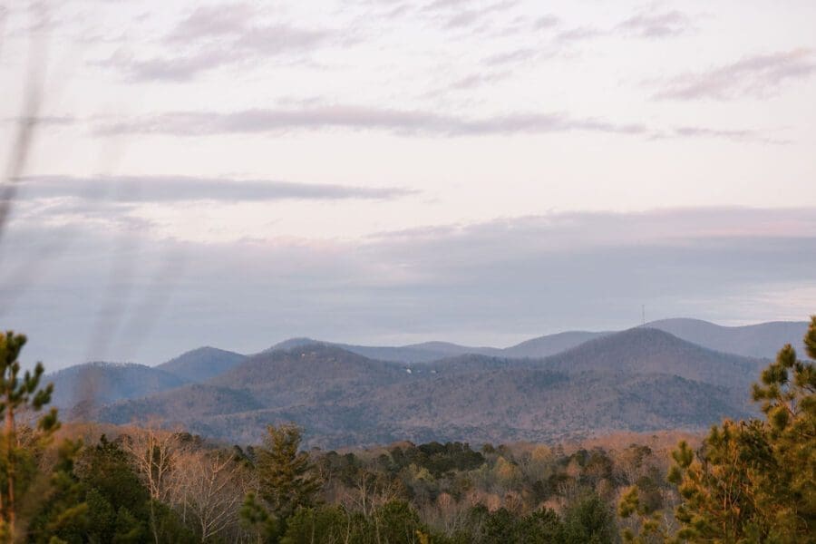 dusk over the mountains