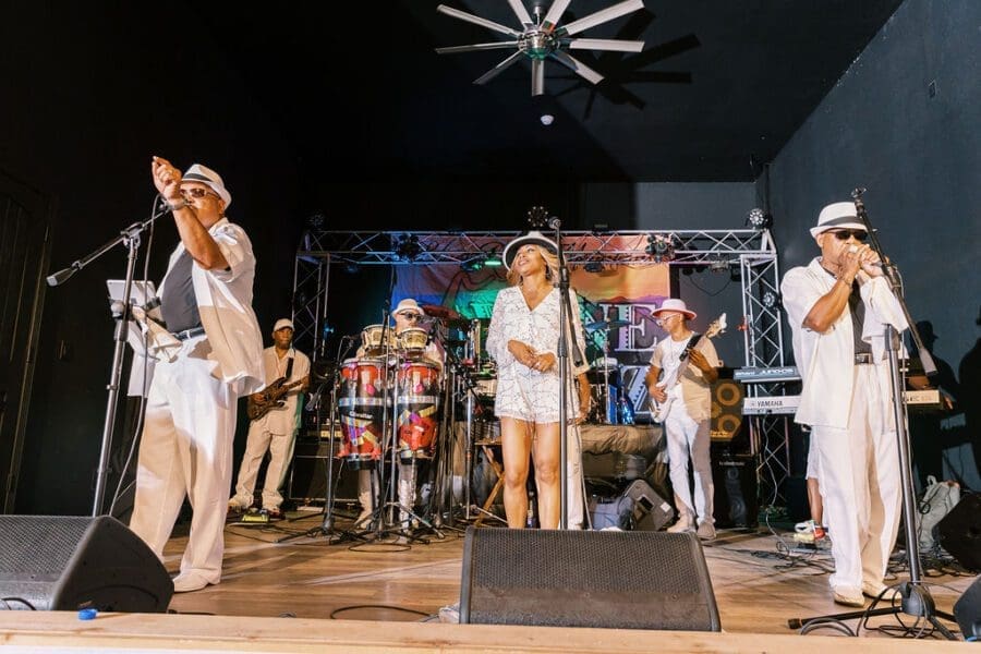 a concert outdoors