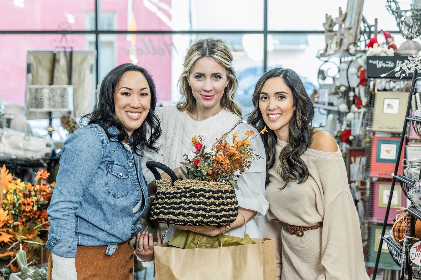 three women shopping
