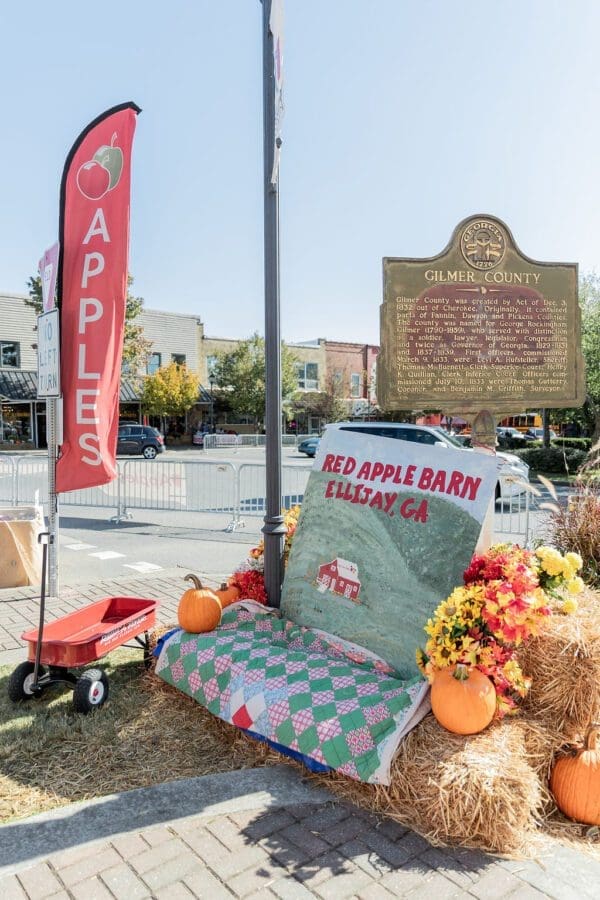 a fall display outside