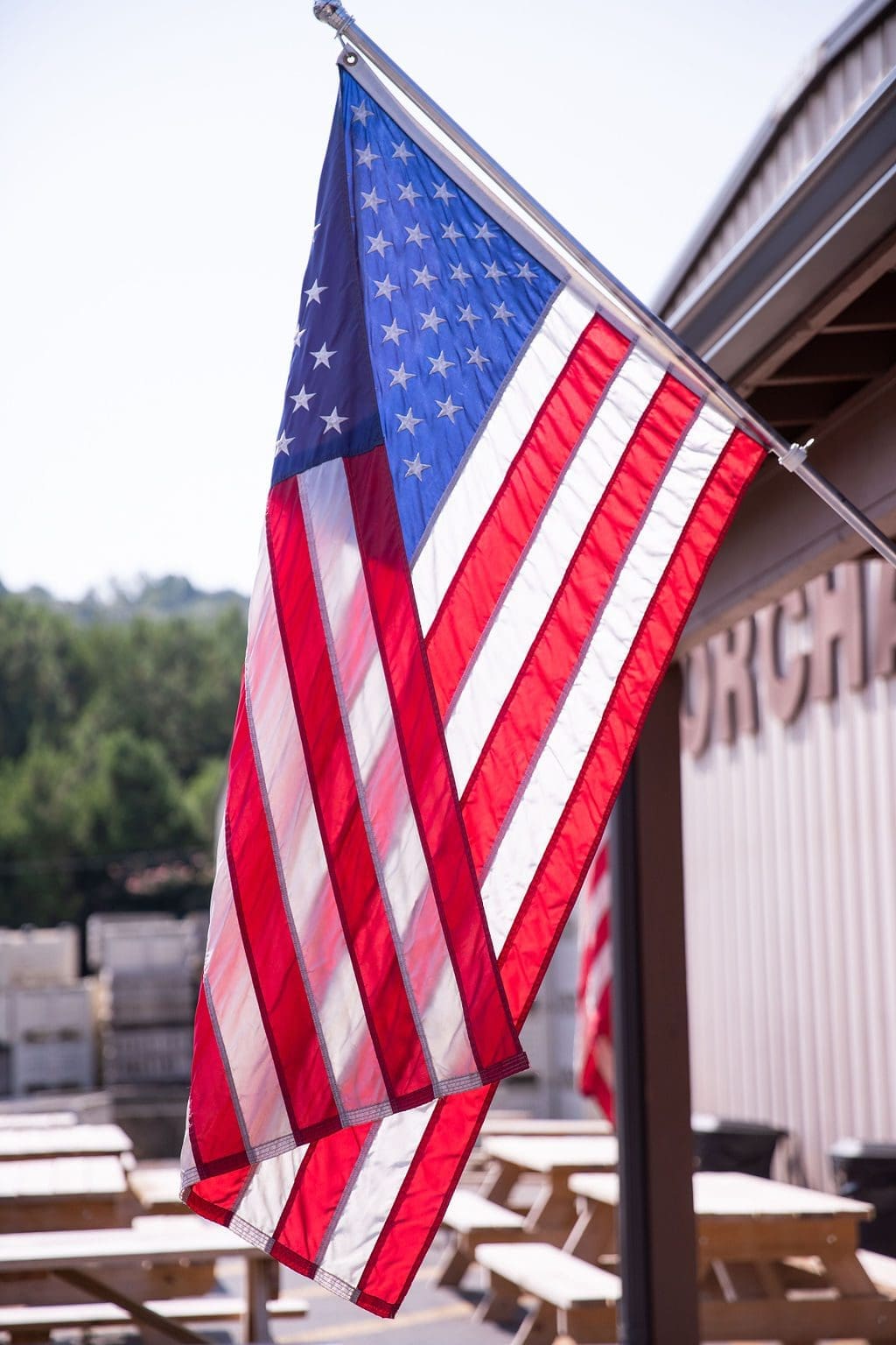 an American flag